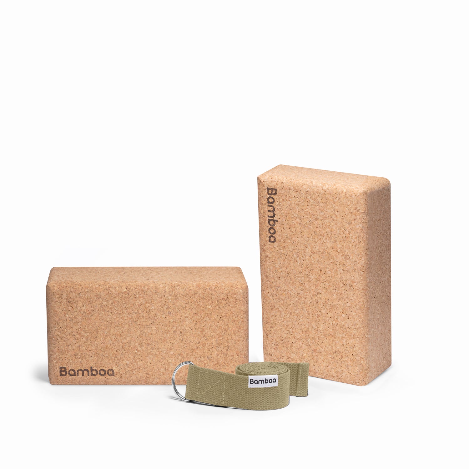 Bamboa Yoga Blocks Kork Set Front